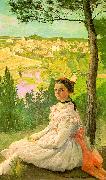 Frederic Bazille View of the Village oil painting reproduction